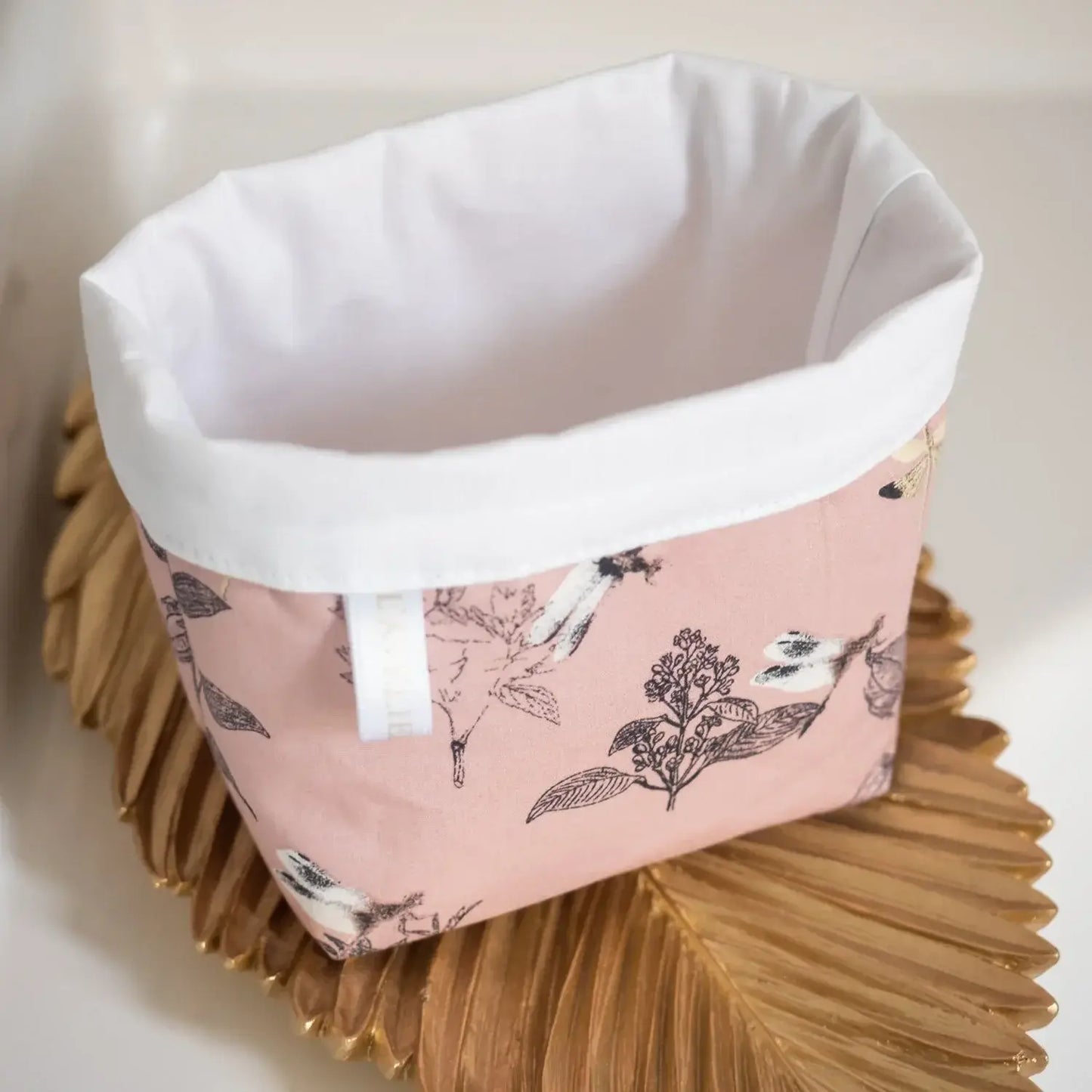 Coton lavable Bio et panier L'Herboriste Rose