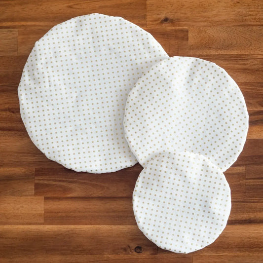 Charlotte / couvre-plat en tissu bio Pois Doré