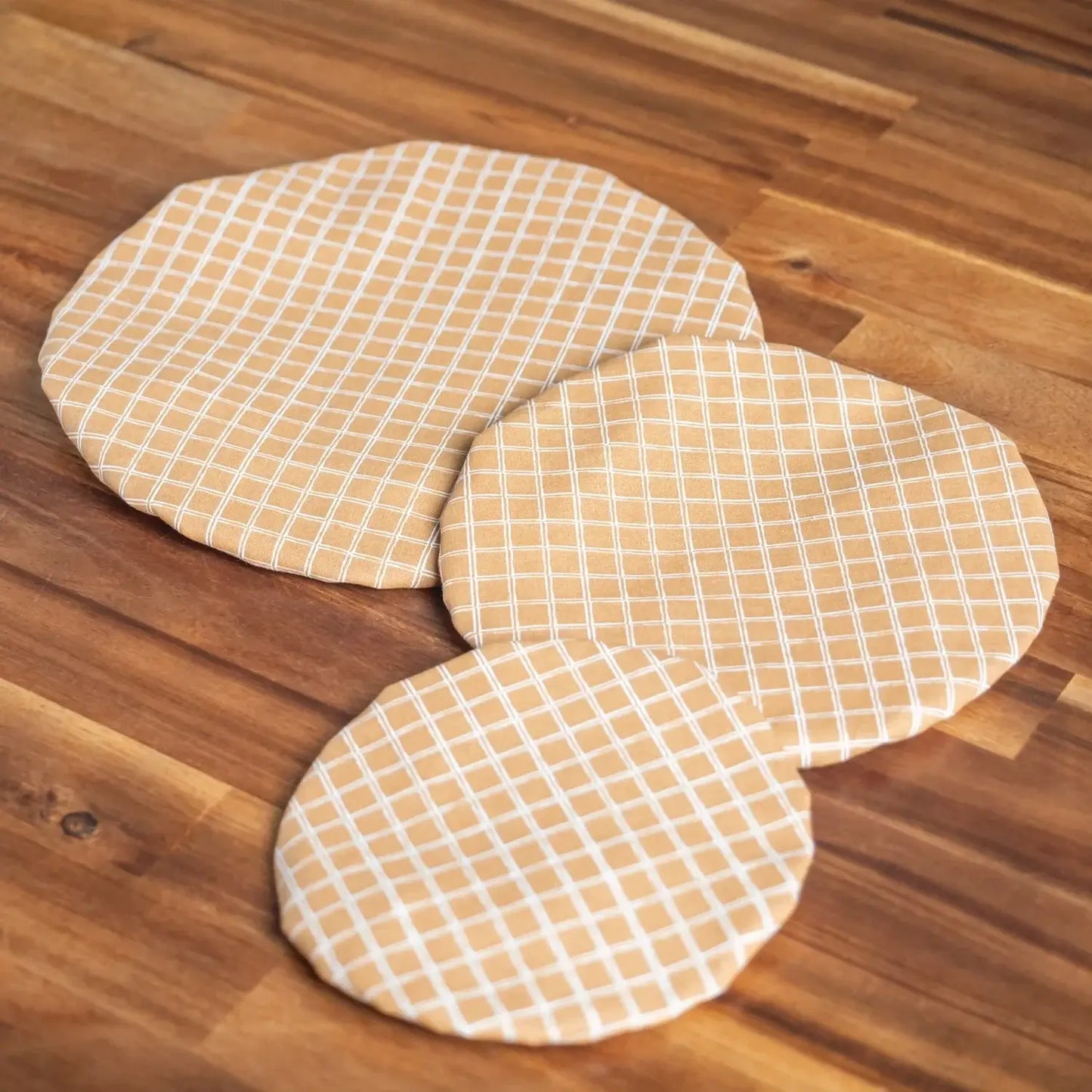 Charlotte couvre-plat en coton lavable Cassonade