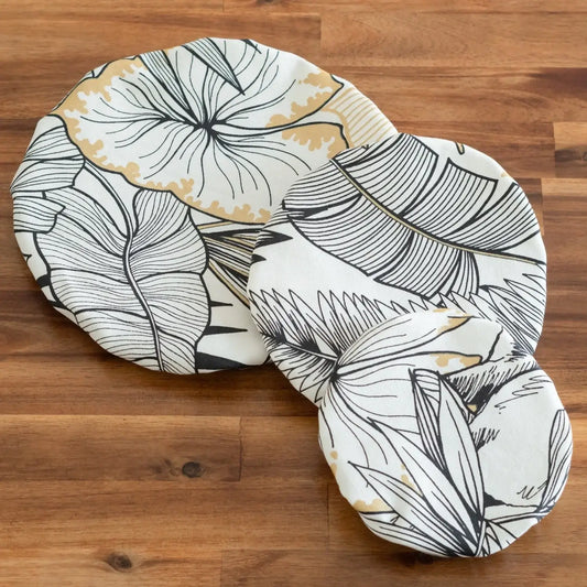 Charlotte / couvre-plat en tissu bio "Plante Dorée"