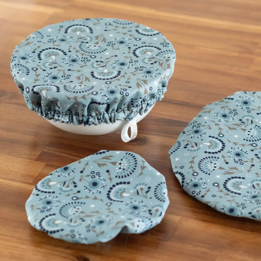 Charlotte / couvre-plat tissu bio "Green Éventail"