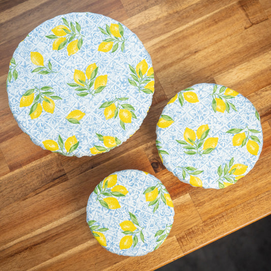Charlotte couvre-plat alimentaire en tissu Citronnade - L'Atelier de July