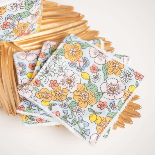 Coton lavable réutilisable en tissu et panier Azelie - L'Atelier de July