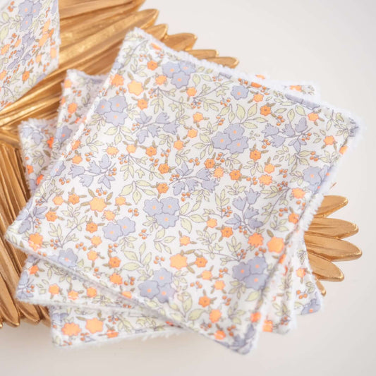 Coton lavable réutilisable en tissu et panier Orelie - L'Atelier de July