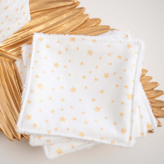 Coton lavable réutilisable en tissu et panier Stella - L'Atelier de July
