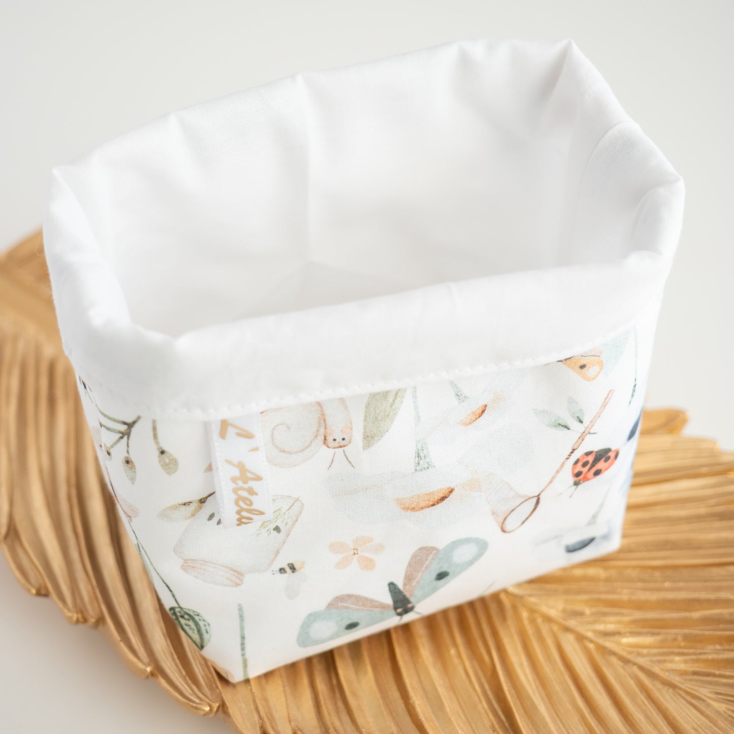 Coton lavable réutilisable en tissu et panier Loli - L'Atelier de July