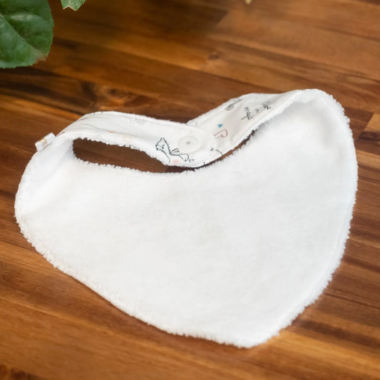 Bavoir bandana en tissu bio Oeko-Tex Licornes phosphorescentes - L'Atelier de July