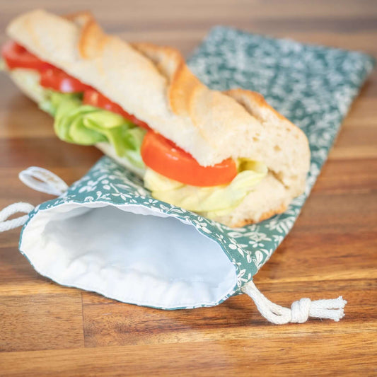 Sac à sandwich en coton et coton enduit Juliette - L'Atelier de July