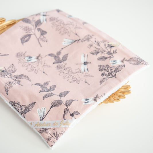 Serviette visage en tissu L’Herboriste rose - L'Atelier de July