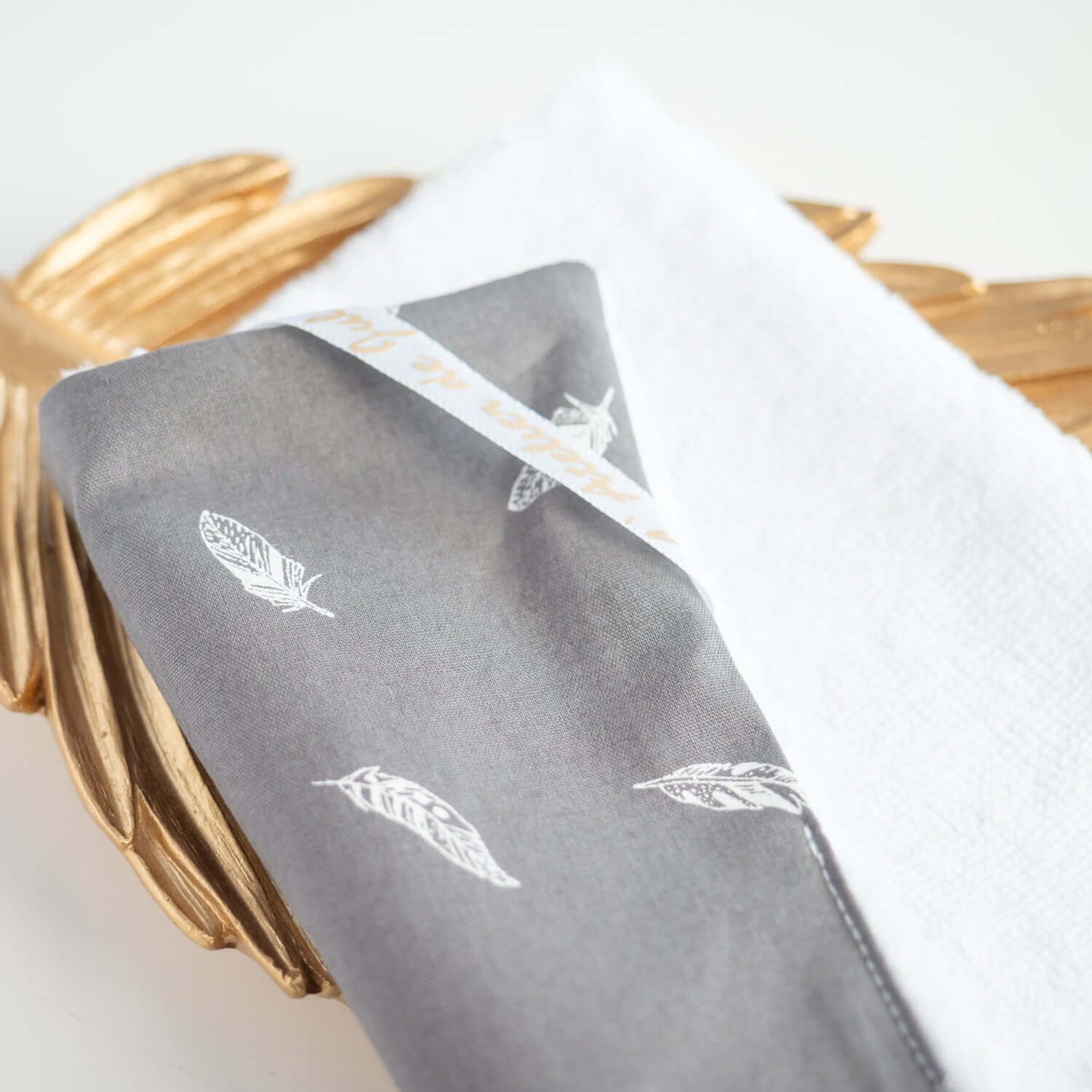Serviette visage en tissu Plume - L'Atelier de July