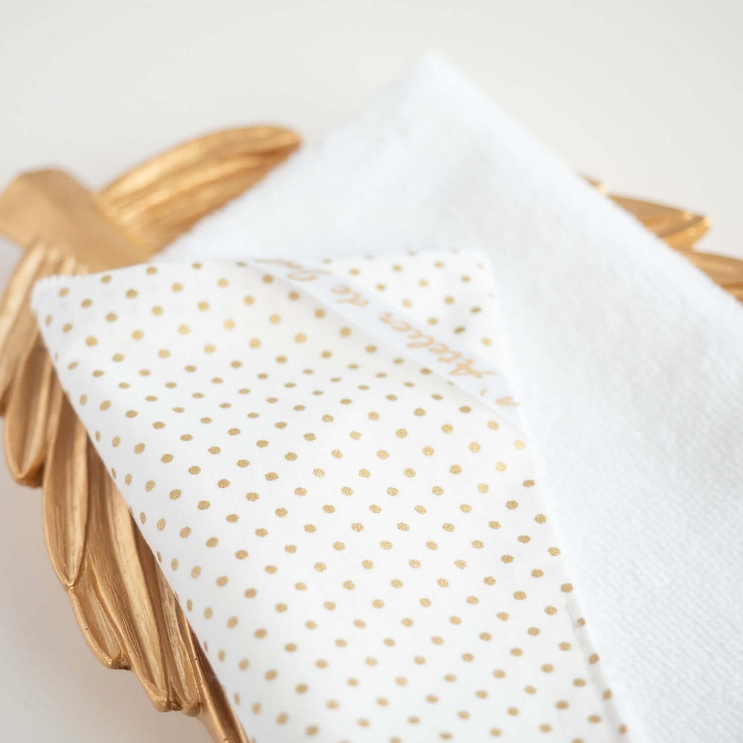 Serviette visage en tissu Pois doré - L'Atelier de July