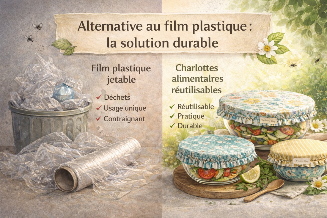 Pourquoi choisir les charlottes alimentaires réutilisables à la place du film plastique ? - L'Atelier de July