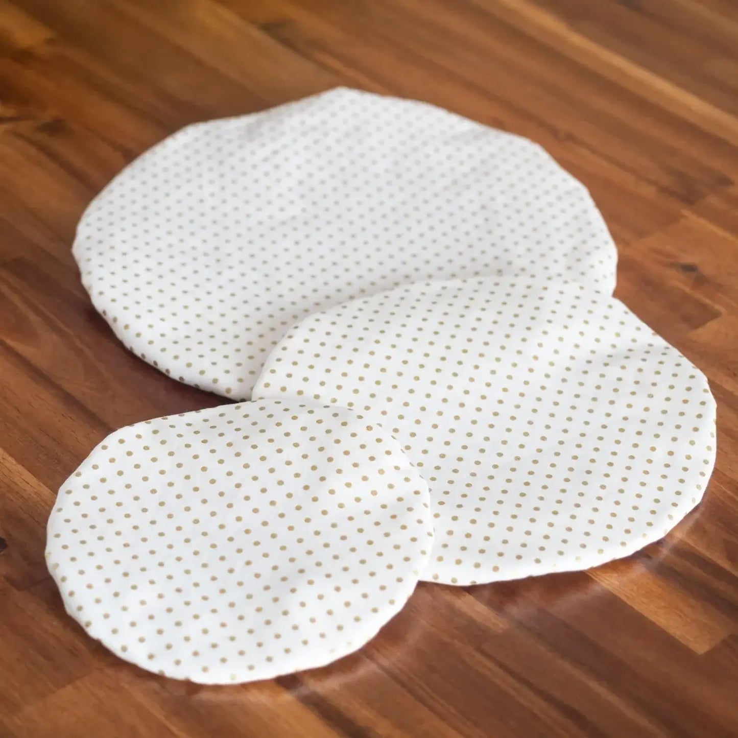 Charlotte / couvre-plat en tissu bio Pois Doré