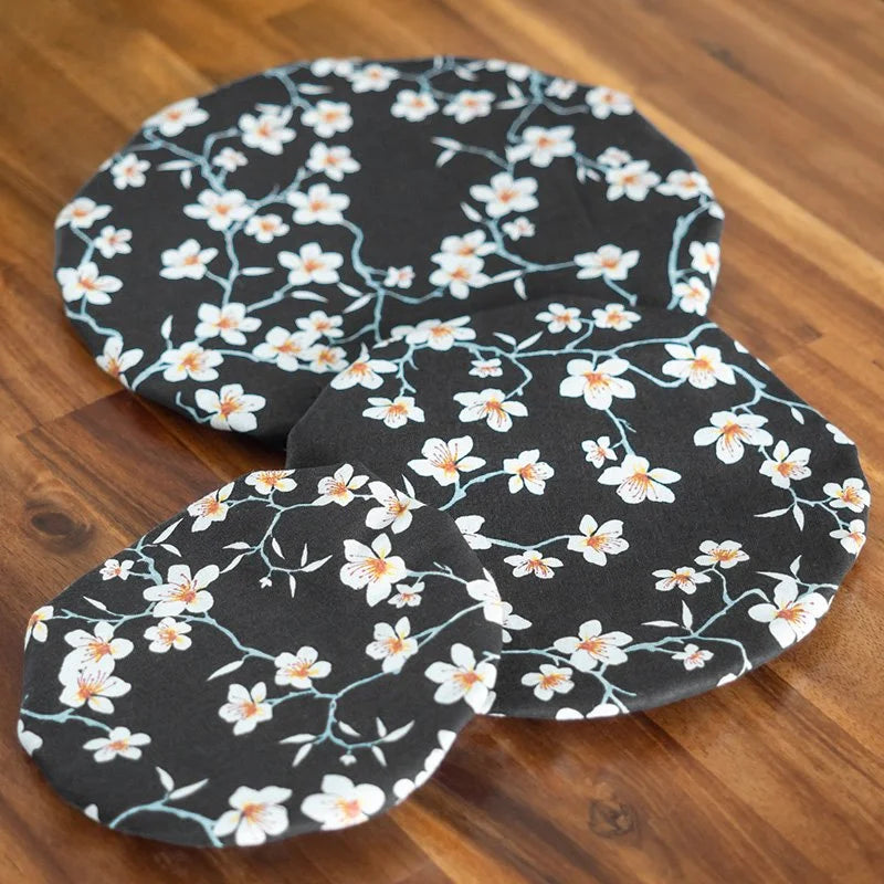 Charlotte / couvre-plat en tissu bio Cerisier Noir