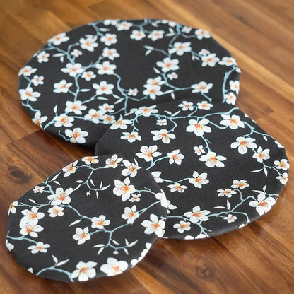 Charlotte / couvre-plat en tissu bio Cerisier Noir