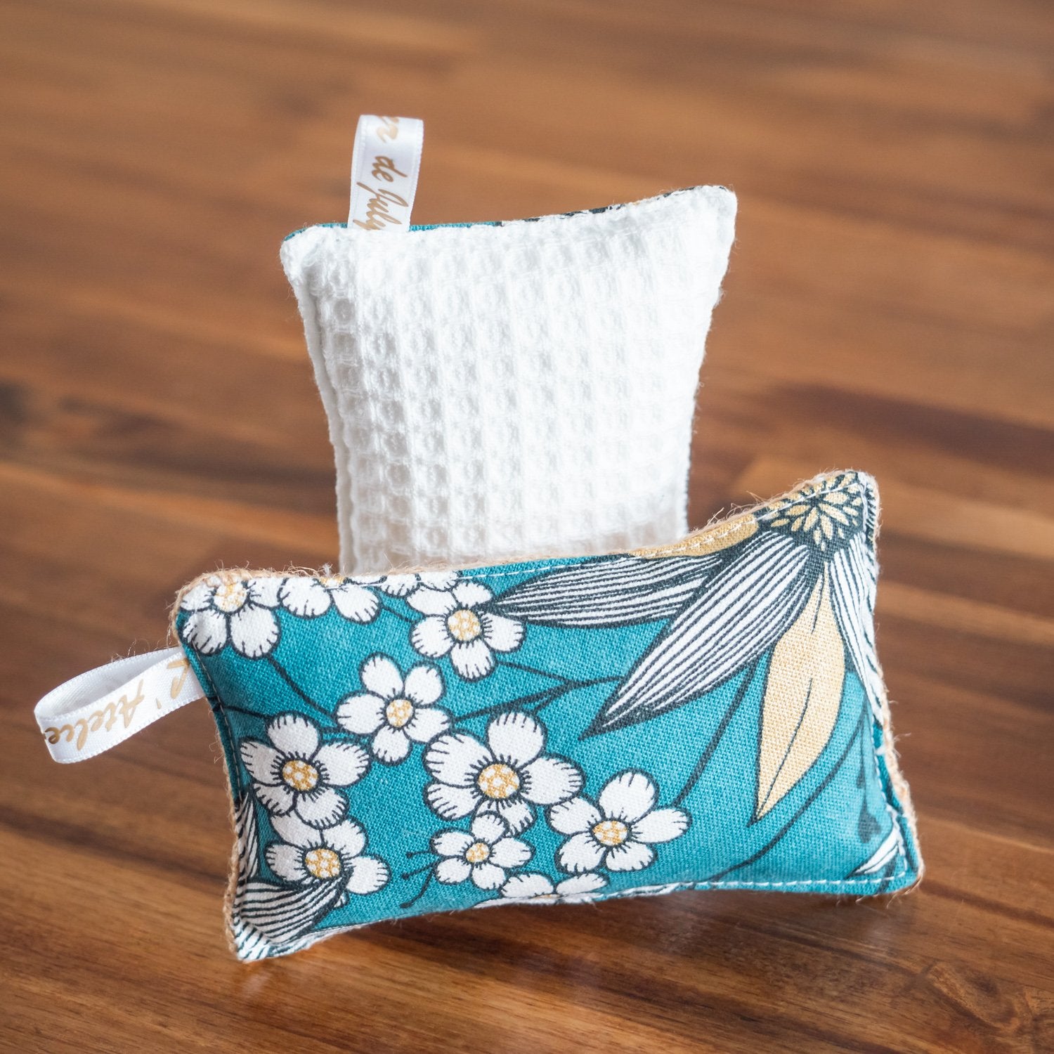 Éponge en tissu Bio lavable Tournesol - Lot de 5 - L'Atelier de July