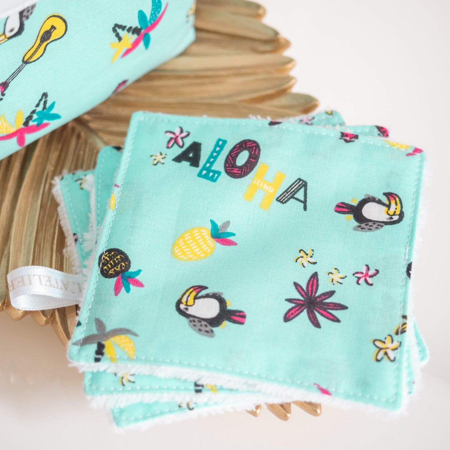 Coton lavable Bio et panier Aloha