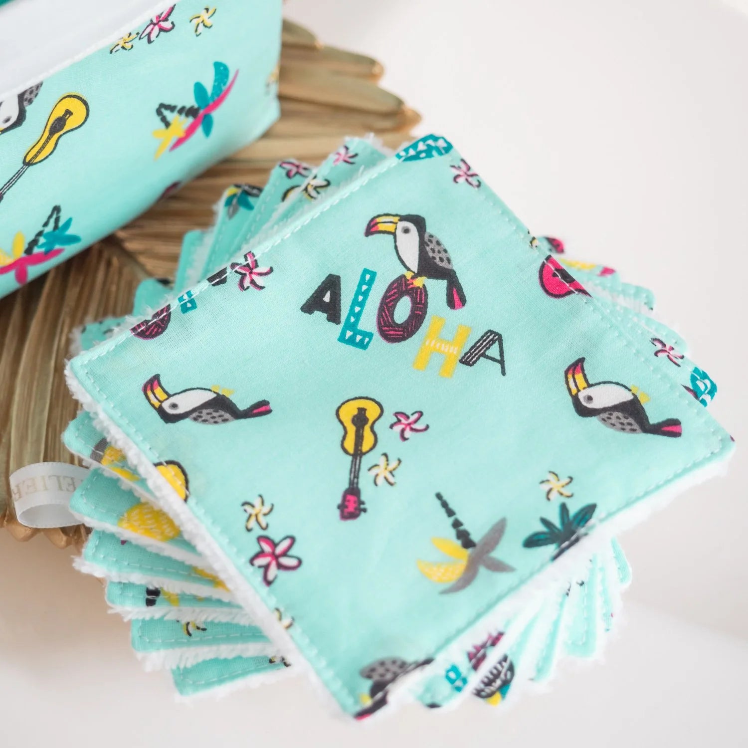 Coton lavable Bio et panier Aloha