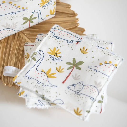 Coton lavable Bio et panier Dino - L'Atelier de July
