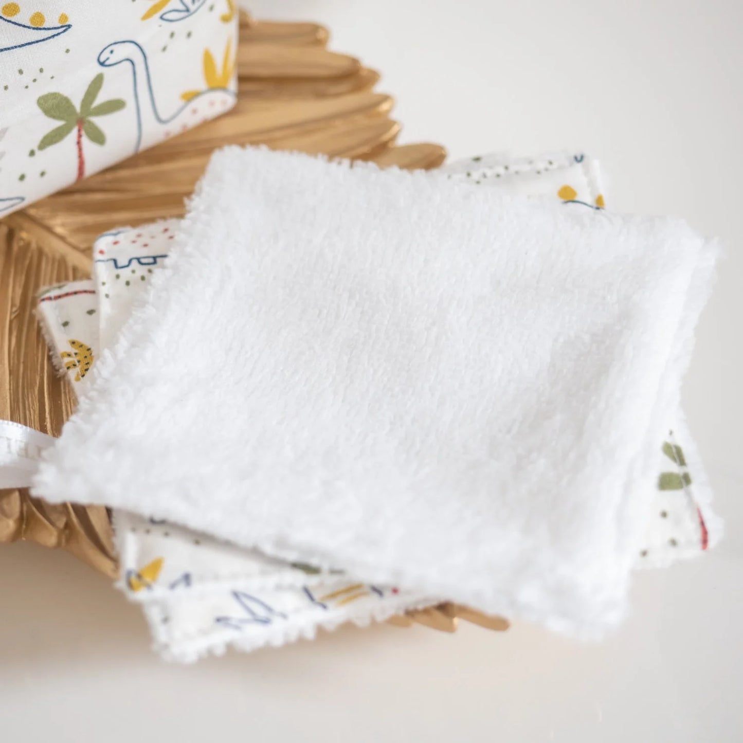 Coton lavable Bio et panier Dino - L'Atelier de July