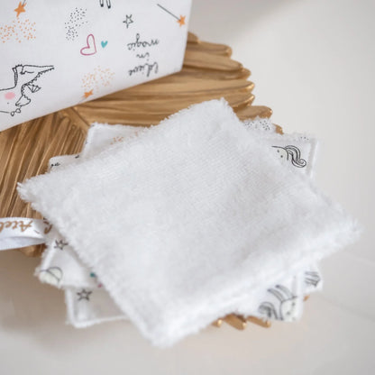 Coton lavable Bio et panier Licornes phosphorescentes - L'Atelier de July