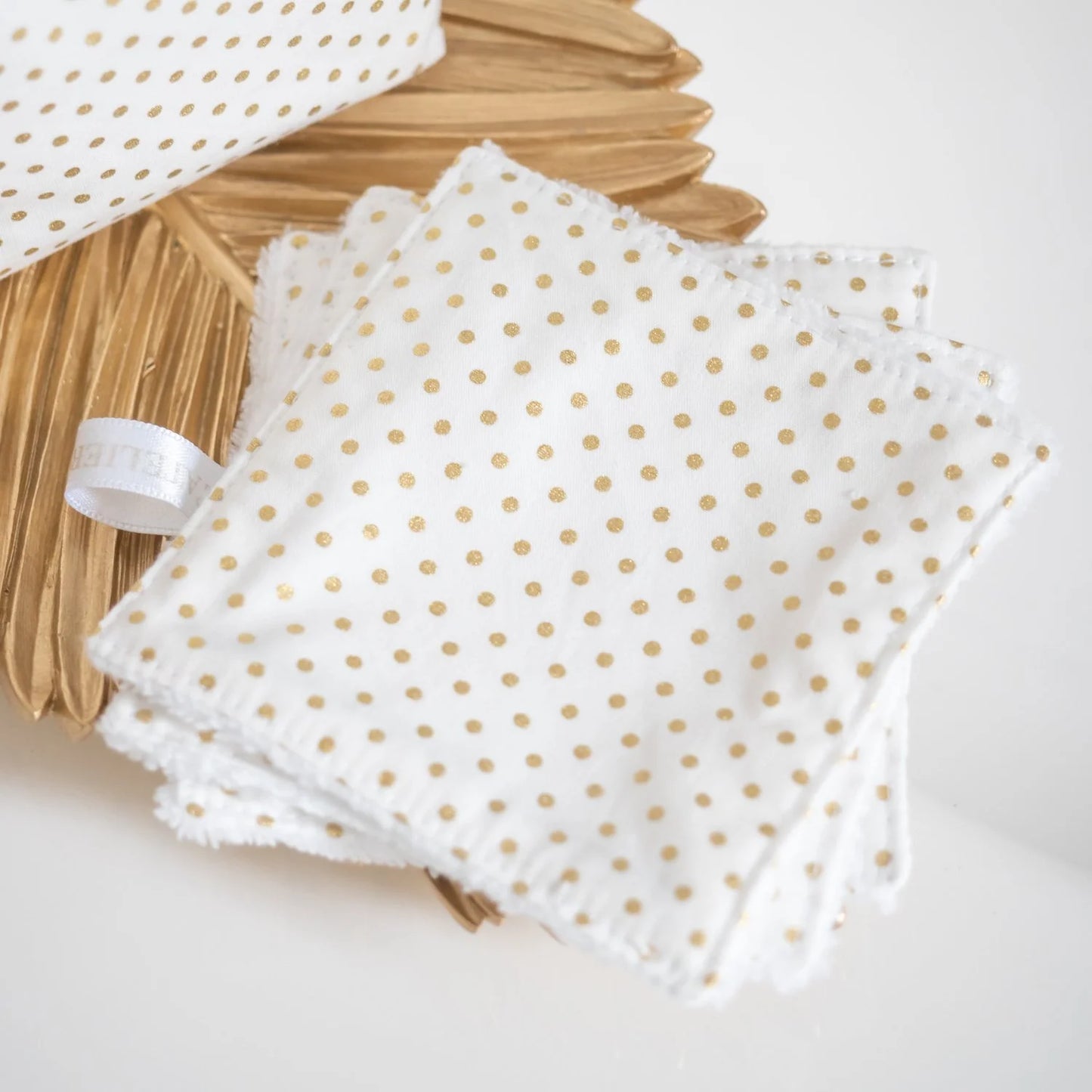 Coton lavable Bio et panier Pois Doré