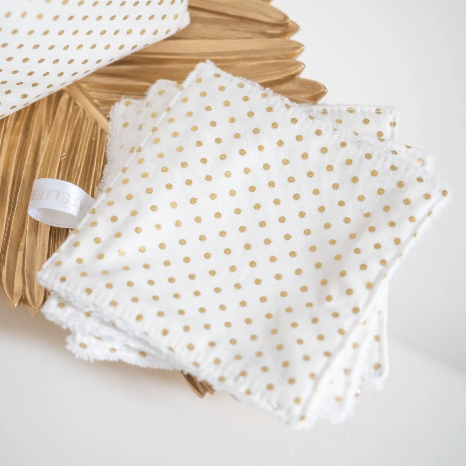 Coton lavable Bio et panier Pois Doré