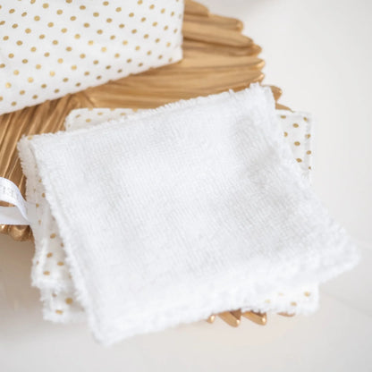 Coton lavable Bio et panier Pois Doré