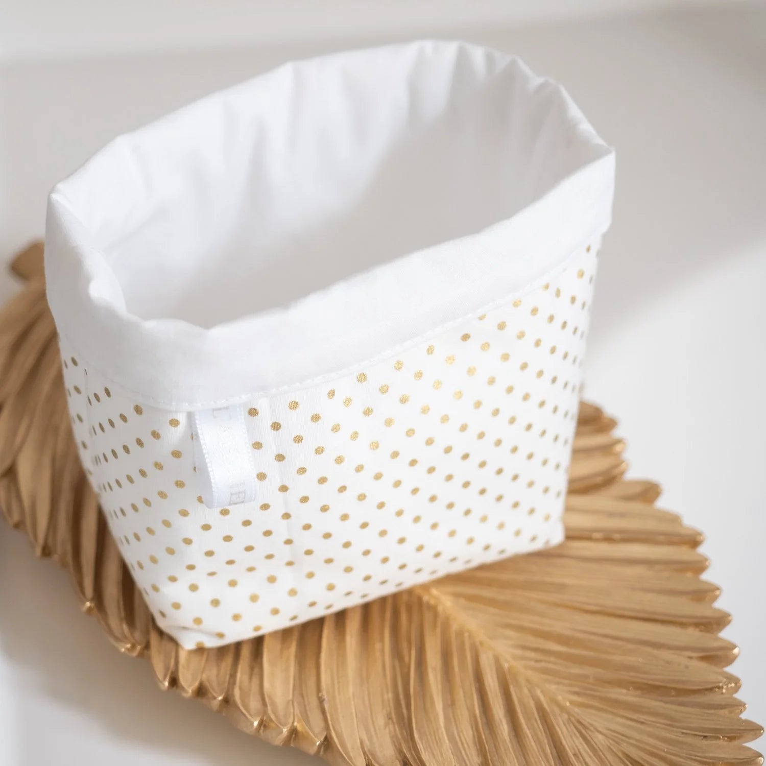 Coton lavable Bio et panier Pois Doré