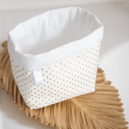 Coton lavable Bio et panier Pois Doré