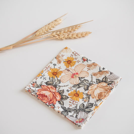 Grand mouchoir en tissu BIO Jardin Anglais