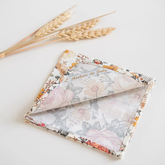 Grand mouchoir en tissu BIO Jardin Anglais