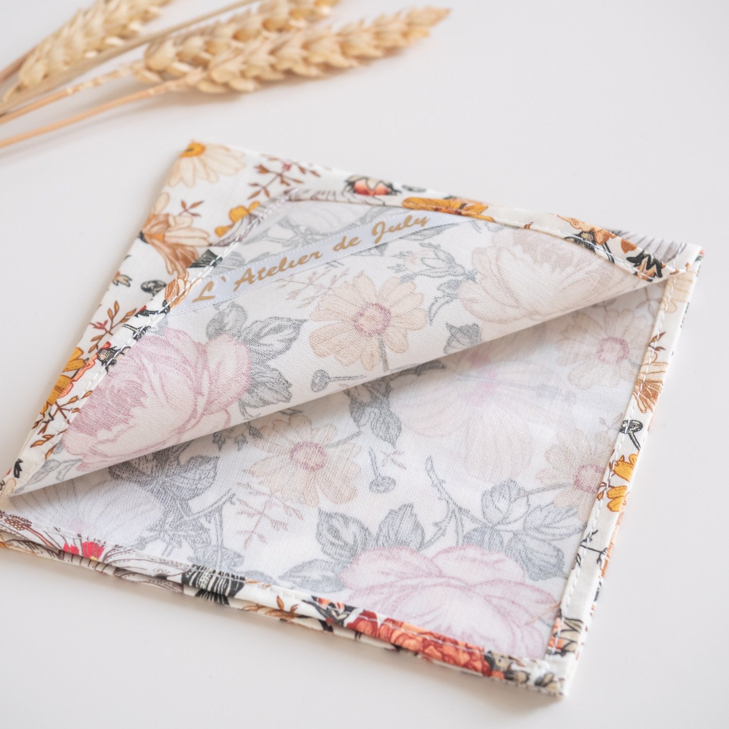 Grand mouchoir en tissu BIO Jardin Anglais