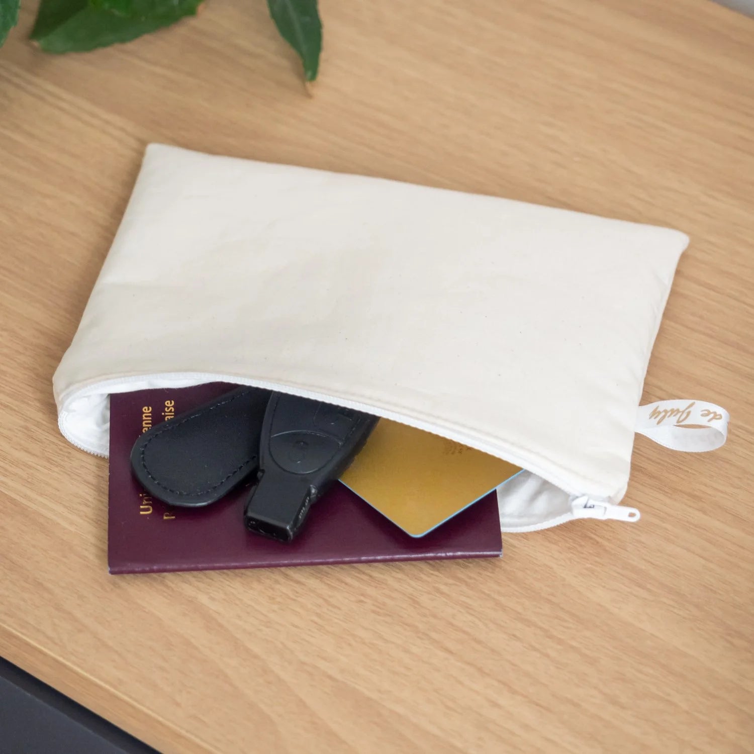 Pochette plate en tissu Bio Sahara - L'Atelier de July