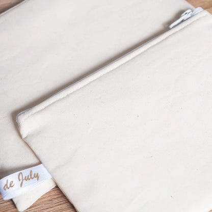 Pochette plate en tissu Bio Sahara - L'Atelier de July