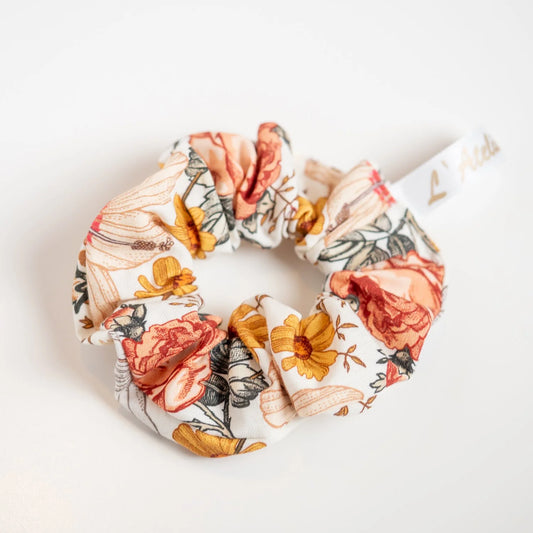 Chouchou fait main en tissu Bio Jardin Anglais