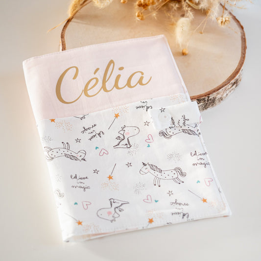 Protège carnet de santé Licornes phosphorescentes - L'Atelier de July