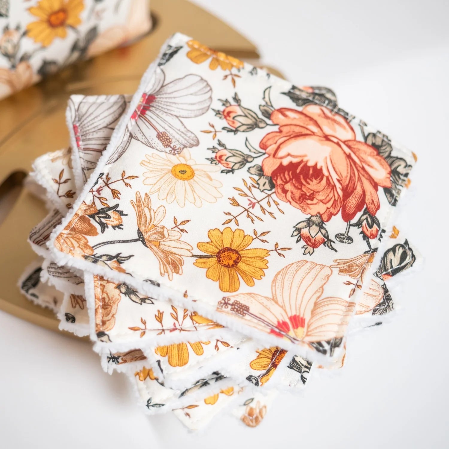 Coton lavable Bio et panier Jardin Anglais