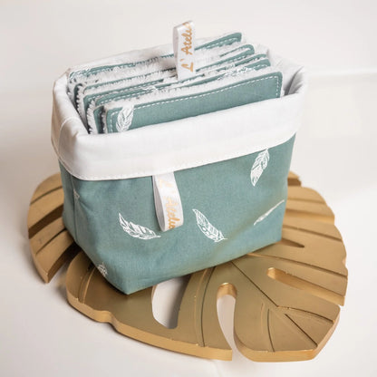 Coton lavable Bio et panier Plume d'eau