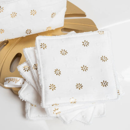 Coton lavable Bio et panier en plumetis Agathe Doré