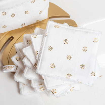 Coton lavable Bio et panier en plumetis Agathe Doré