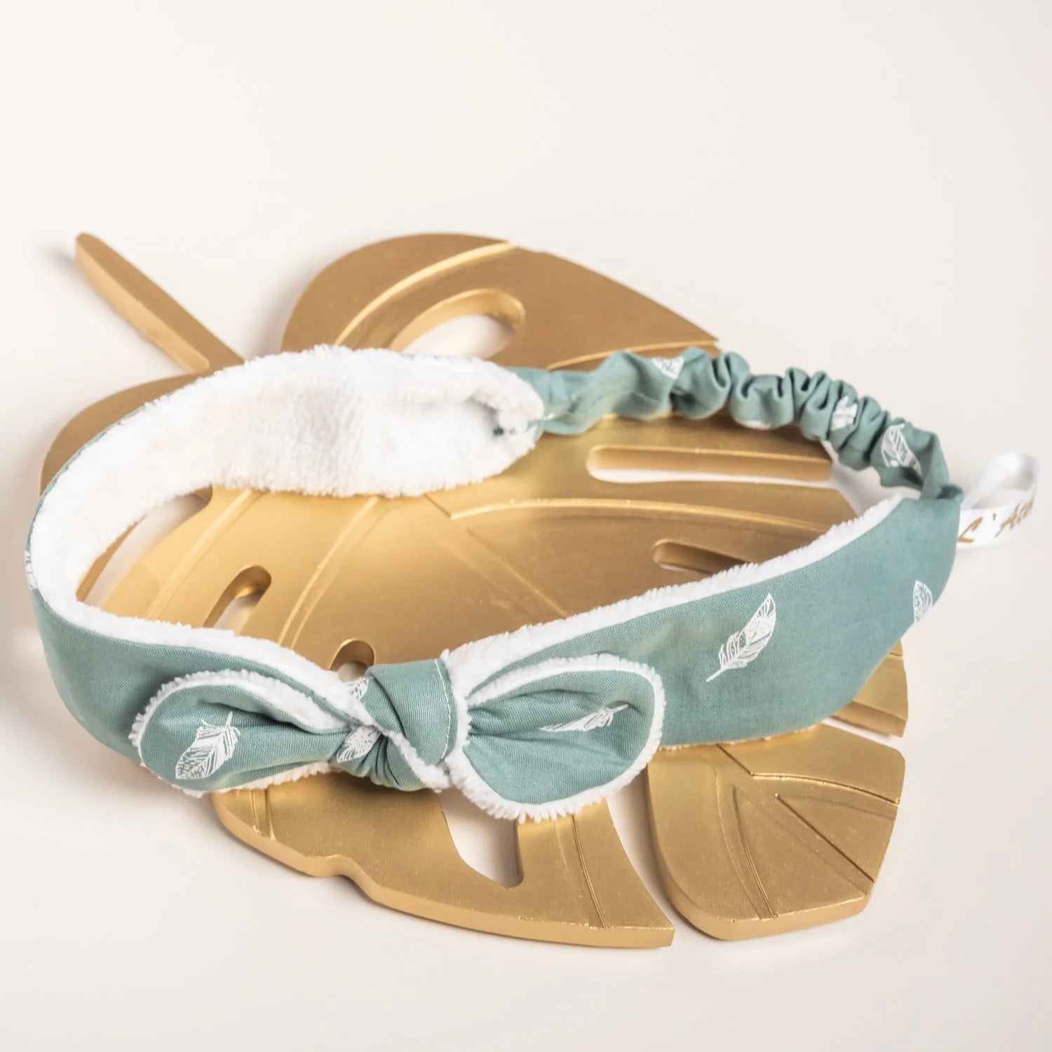 Bandeau éponge en tissu Bio Plume d'eau - L'Atelier de July