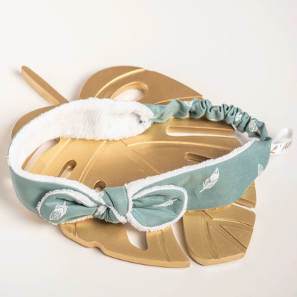 Bandeau éponge en tissu Bio Plume d'eau - L'Atelier de July