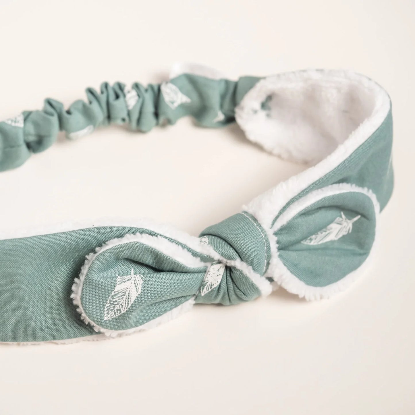 Bandeau éponge en tissu Bio Plume d'eau - L'Atelier de July