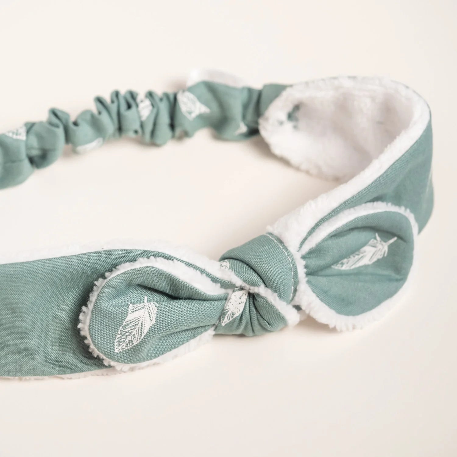 Bandeau éponge en tissu Bio Plume d'eau - L'Atelier de July