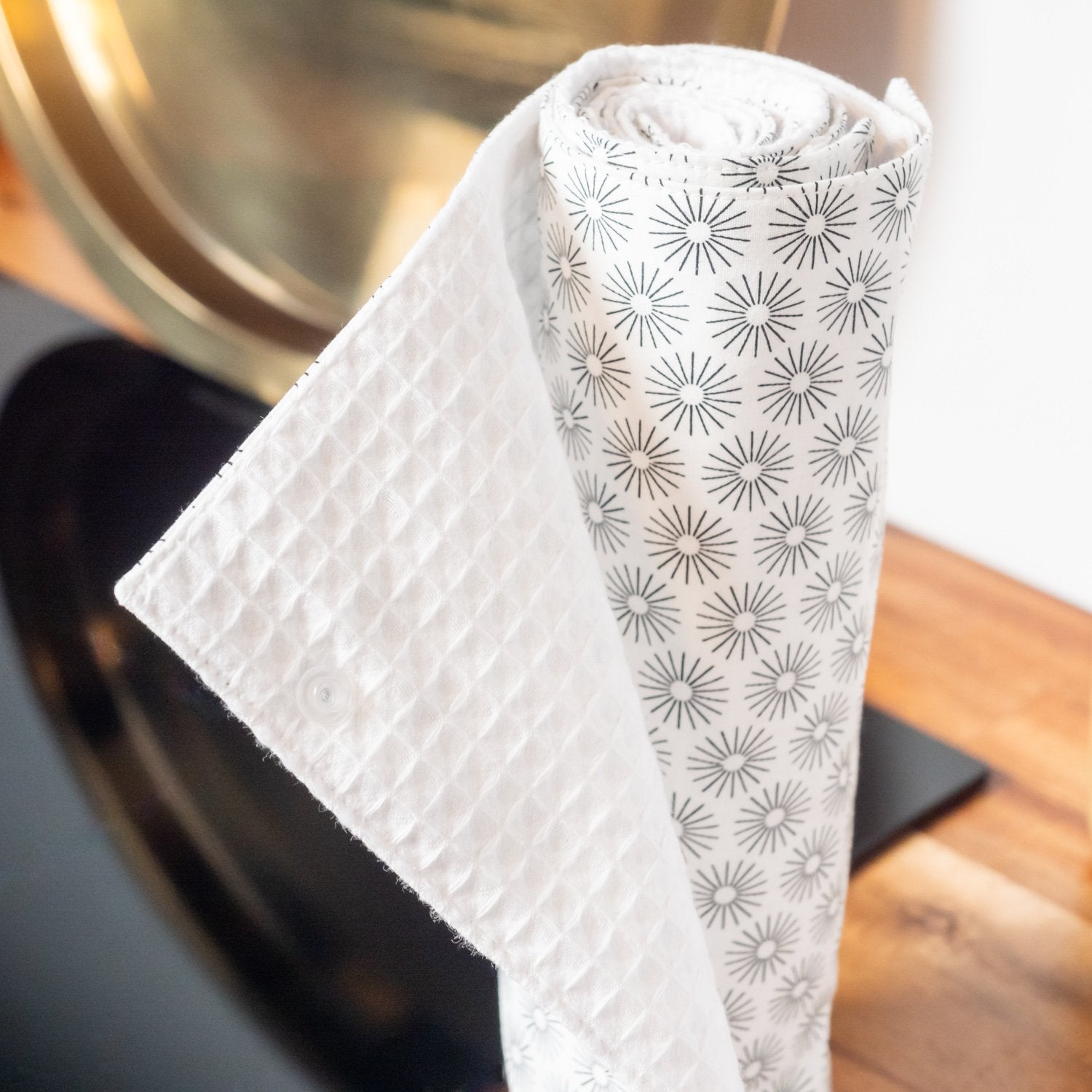 Essuie-tout lavable en coton bio et nid d’abeille Cosmo - L'Atelier de July