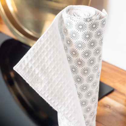 Essuie-tout lavable en coton bio et nid d’abeille Cosmo - L'Atelier de July