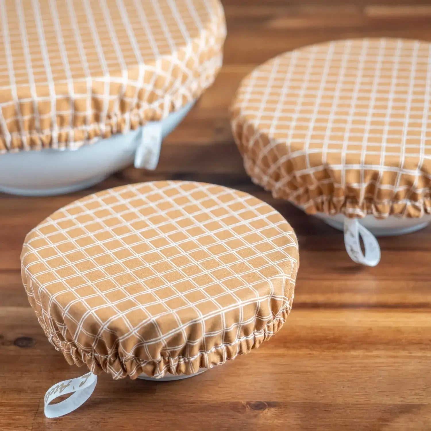 Charlotte couvre-plat en coton lavable Cassonade