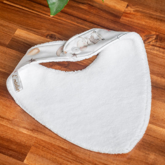 Bavoir bandana en tissu bio Oeko-Tex Clair de lune - L'Atelier de July