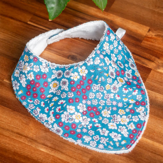 Bavoir bandana en tissu bio Oeko-Tex Liberty - L'Atelier de July